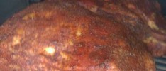 Boston Butts Smoking in Smoker