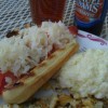 War “Cam” Eagle! Boar's Head dog with kraut