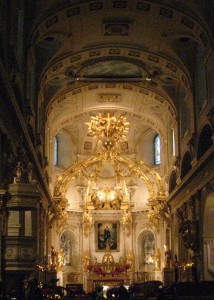 Inside the Basilique-Catherdrale Notre Dame in Quebec