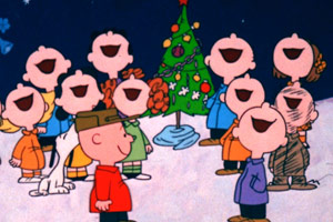 "Oh Christmas Tree" during Charlie Brown Christmas special