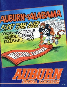 1989 Iron Bowl Game Program Cover